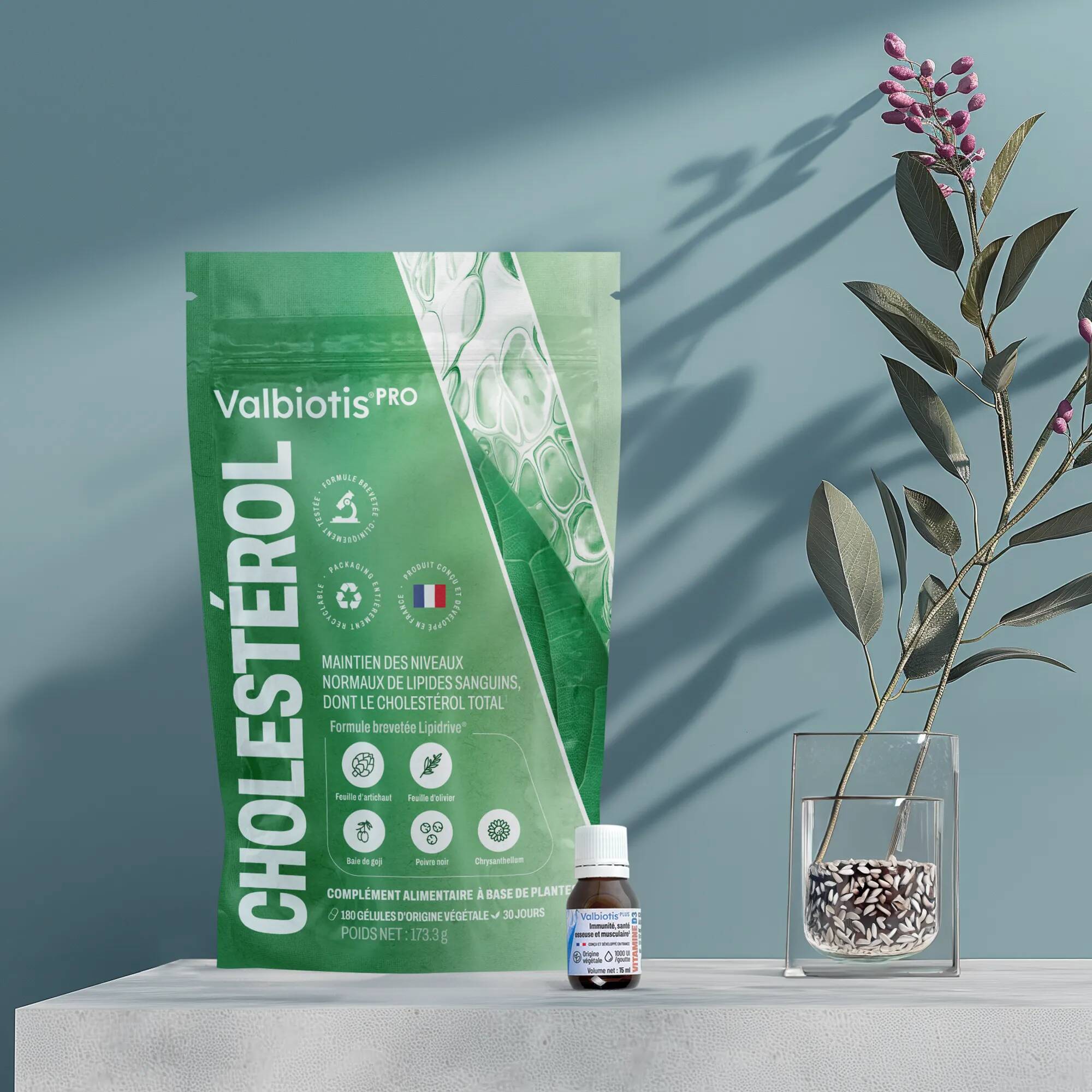 Duo Valbiotis® Pro Cholestérol & Valbiotis® Plus Vitamine D3